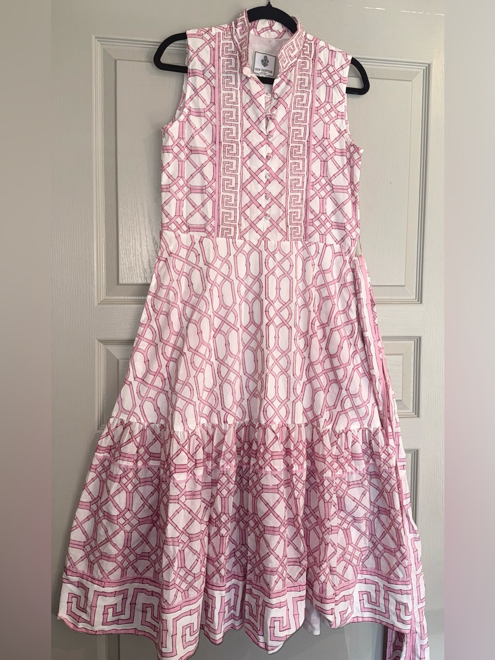 Sleeveless SUE SARTOR Flounce | Hibiscus Bamboo - Picture 7 of 11